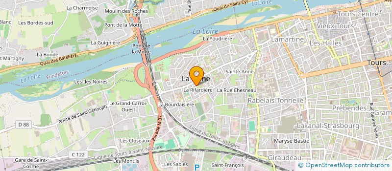 localisation de l'entreprise ASSOCIATION DE PREMIERS SECOURS 37  LA RICHE