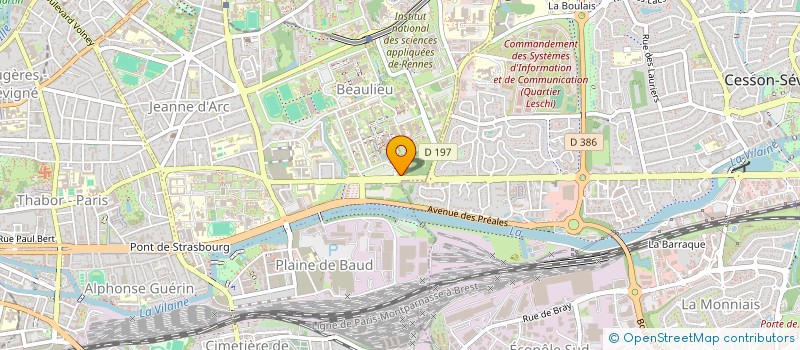 localisation de l'entreprise ASSOCIATION DE PROJET ELECTRONIQUE ET INFORMATIQUE DE L'ISTIC (ROBOCOOP) à RENNES