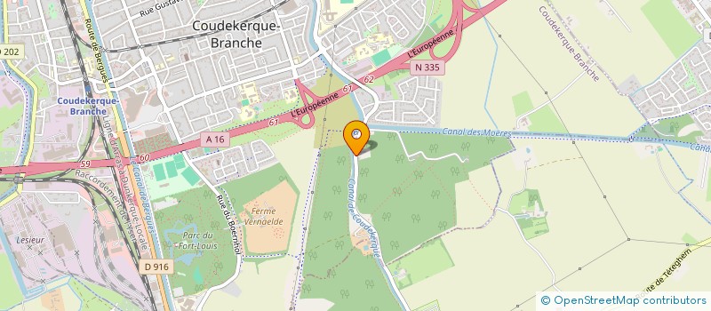 localisation de l'entreprise ASSOCIATION DE PROTECTION DE L'ENVIRONNEMENT DES JARDINS DE STEENDAM : APEJS  COUDEKERQUE-BRANCHE