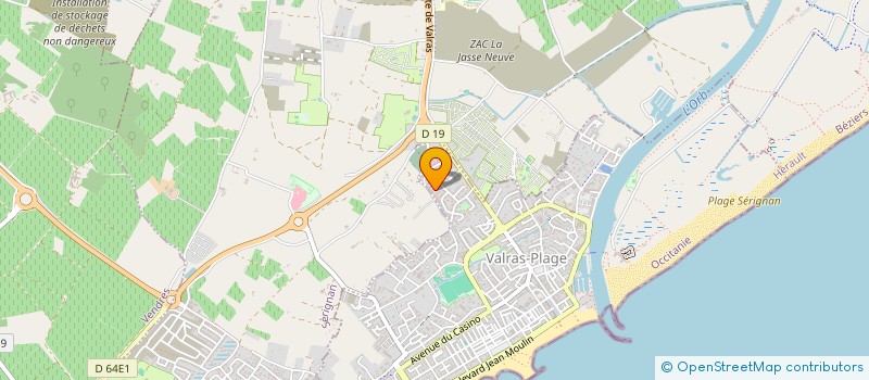 localisation de l'entreprise ASSOCIATION DE PROTECTION DE LA PLAISANCE ET DE LA PECHE (APPP)  VALRAS-PLAGE