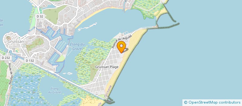 localisation de l'entreprise ASSOCIATION DE PROTECTION DES INTERETS COLLECTIFS ET DU CADRE DE VIE DES CHALETAINS DE GRUISSAN-PLAGE - ASPICG à GRUISSAN