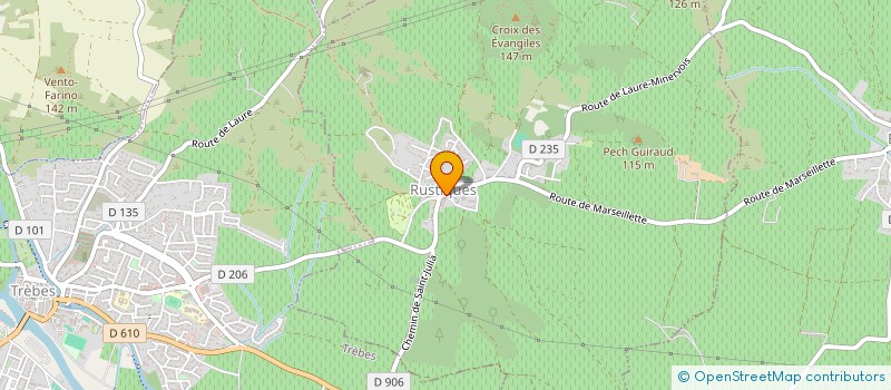 localisation de l'entreprise ASSOCIATION DE PROTECTION DU PATRIMOINE DE LA COMMUNE DE RUSTIQUES  RUSTIQUES