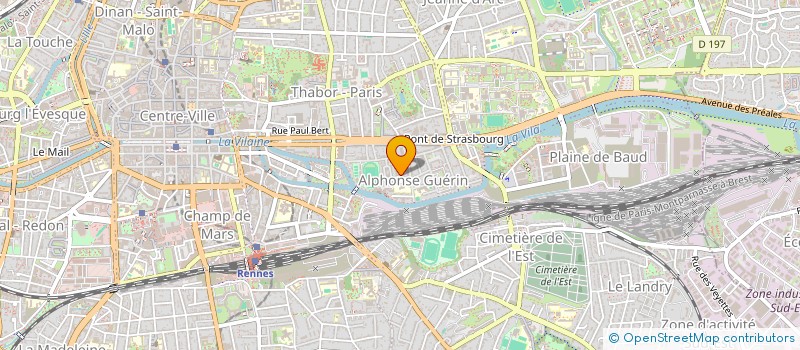 localisation de l'entreprise ASSOCIATION DE QUARTIER ALPHONSE GUERIN -VELODROME  RENNES