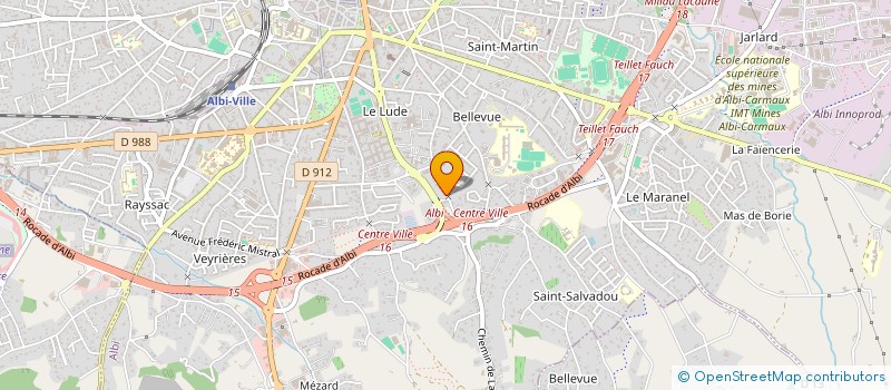 localisation de l'entreprise ASSOCIATION DE QUARTIER BELLEVUE, LA RACHOUNE à ALBI