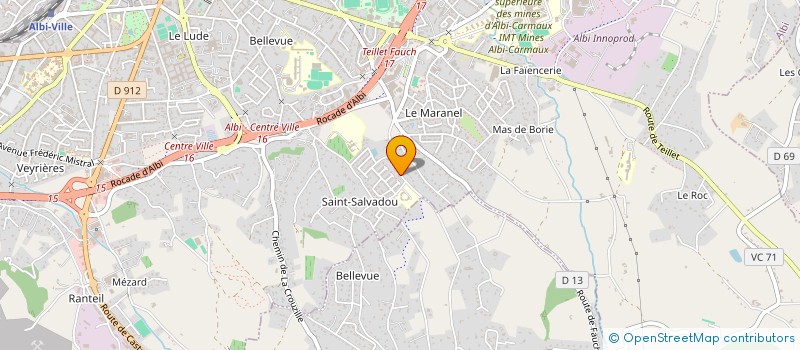 localisation de l'entreprise ASSOCIATION DE QUARTIER BELLEVUE-SAINT-SALVADOU à ALBI