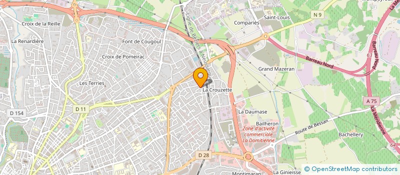 localisation de l'entreprise ASSOCIATION DE QUARTIER DE LA CROUZETTE à BEZIERS
