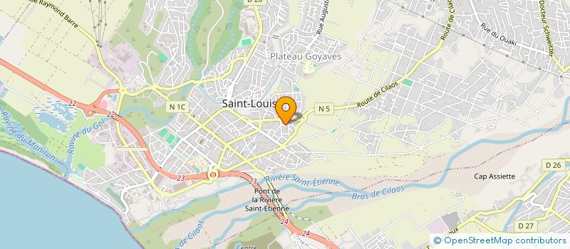localisation de l'entreprise ASSOCIATION DE QUARTIER DE LA PALISSADE à SAINT-LOUIS