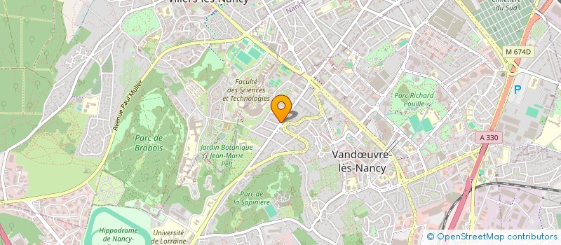 localisation de l'entreprise ASSOCIATION DE QUARTIER DES COTEAUX DE VANDOEUVRE  VANDUVRE-LES-NANCY