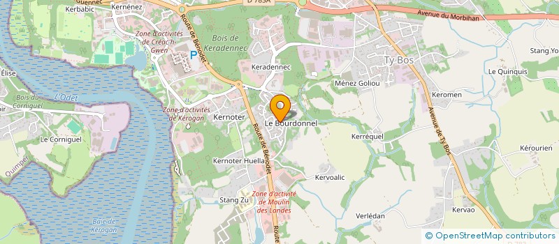 localisation de l'entreprise ASSOCIATION DE QUARTIER DU BOURDONNEL à QUIMPER