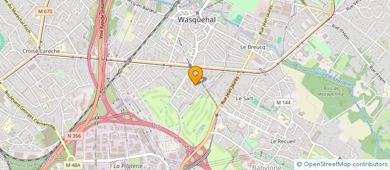 localisation de l'entreprise ASSOCIATION DE QUARTIER POUR L'EMBELLISSEMENT DE L'OREE DU GOLF  WASQUEHAL