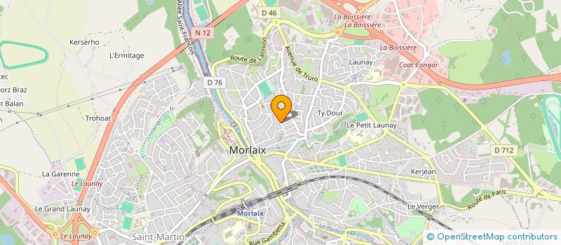 localisation de l'entreprise ASSOCIATION DE QUARTIER TROUDOUSTEN COATSERHO à MORLAIX