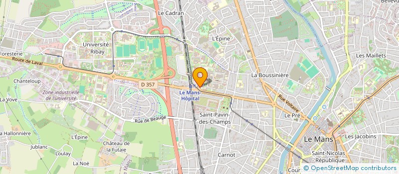 localisation de l'entreprise ASSOCIATION DE RECHERCHE CLINIQUE PEDIATRIQUE à LE MANS