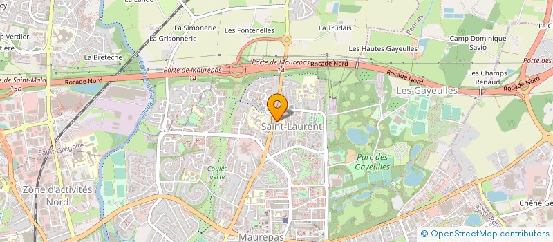 localisation de l'entreprise ASSOCIATION DE RECHERCHE EN CARDIOLOGIE SAINT LAURENT à RENNES