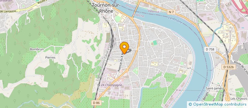 localisation de l'entreprise ASSOCIATION DE REUNIONS CHRETIENNES à TOURNON-SUR-RHONE
