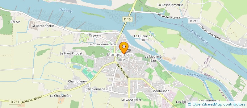 localisation de l'entreprise ASSOCIATION DE SAUVEGARDE DE L'EGLISE DE MONTJEAN-SUR-LOIRE  MAUGES-SUR-LOIRE