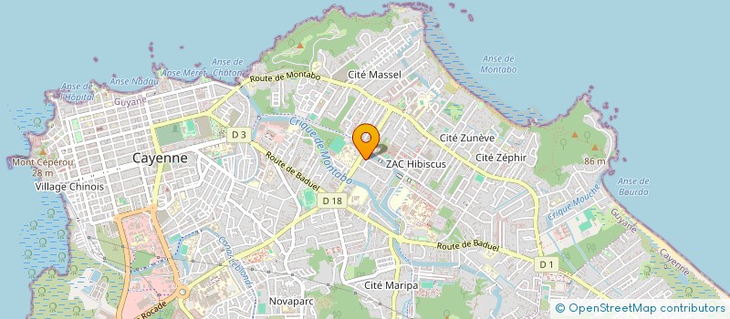 localisation de l'entreprise ASSOCIATION DE SAUVEGARDE DE L'ENVIRONNEMENT NATUREL ET TERRITORIAL DE GUYANE  CAYENNE