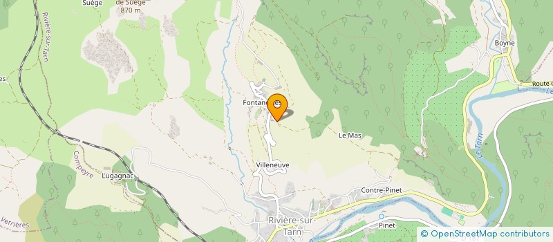 localisation de l'entreprise ASSOCIATION DE SAUVEGARDE DES CAVES A VIN D'ENTRE DEUX MONTS  RIVIERE-SUR-TARN