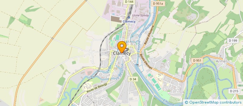 localisation de l'entreprise ASSOCIATION DE SAUVEGARDE DES LIGNES DU MORVAN  CLAMECY