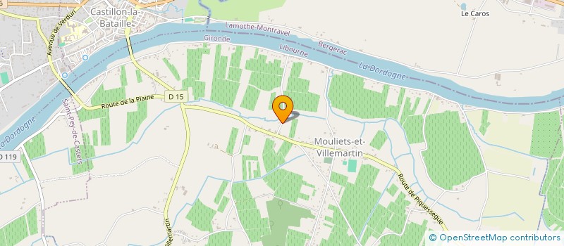 localisation de l'entreprise ASSOCIATION DE SAUVEGARDE DES TROIS EGLISES DE MOULIETS ET VILLEMARTIN  MOULIETS-ET-VILLEMARTIN