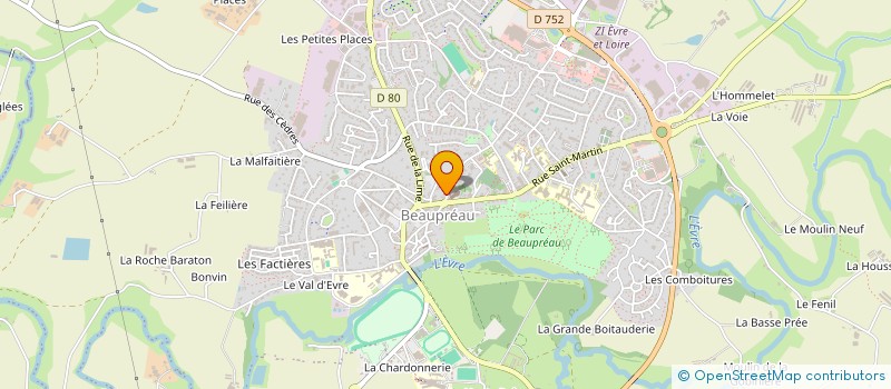 localisation de l'entreprise ASSOCIATION DE SAUVEGARDE DU PATRIMOINE CULTUEL ET RELIGIEUX DE BEAUPREAU  BEAUPREAU-EN-MAUGES