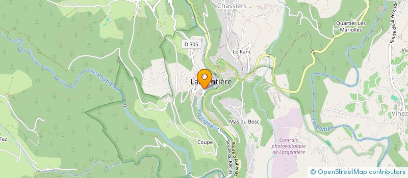 localisation de l'entreprise ASSOCIATION DE SAUVEGARDE DU PATRIMOINE DE LARGENTIERE - ASPL à LARGENTIERE