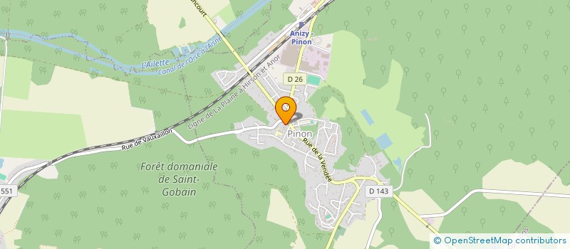 localisation de l'entreprise ASSOCIATION DE SAUVEGARDE DU PATRIMOINE HISTORIQUE DE PINON ET DE SES ENVIRONS à PINON