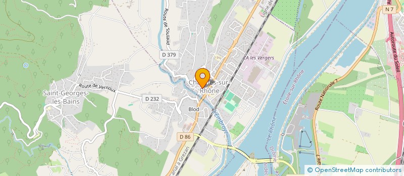 localisation de l'entreprise ASSOCIATION DE SAUVEGARDE DU PATRIMOINE LES COMPAGNONS DE CHARMES  CHARMES-SUR-RHONE