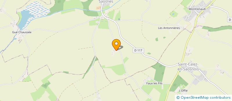 localisation de l'entreprise ASSOCIATION DE SAUVEGARDE EGLISE SAINT JULIEN DE MONTRENAULT  SAOSNES