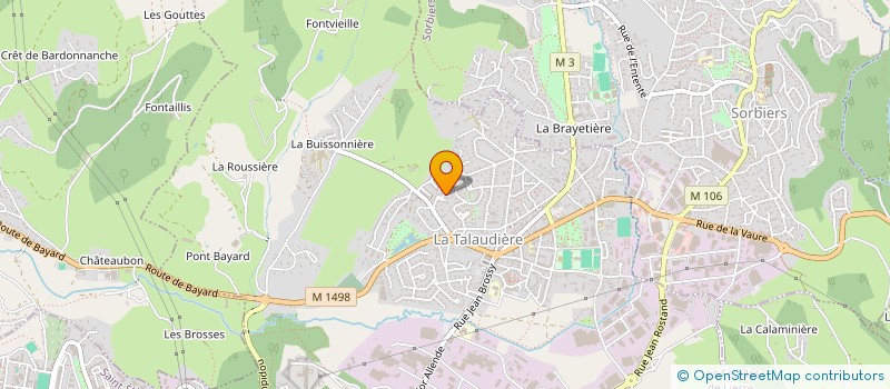 localisation de l'entreprise ASSOCIATION DE SAUVEGARDE ET DE VALORISATION DU PETIT PATRIMOINE AUVERGNAT  LA TALAUDIERE