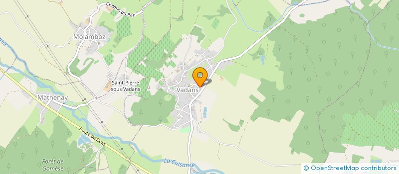 localisation de l'entreprise ASSOCIATION DE SAUVEGARDEDE LA FORET DE VADANS à VADANS