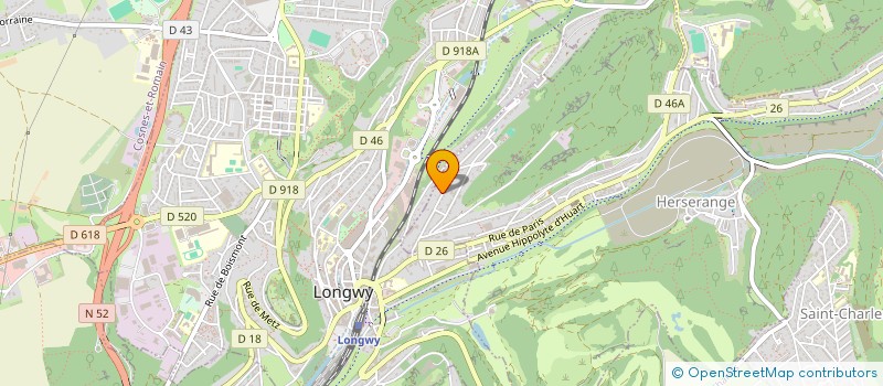 localisation de l'entreprise ASSOCIATION DE SCOUTISME LAIQUE DU GRAND LONGWY  HERSERANGE