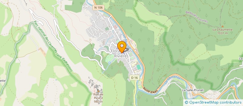 localisation de l'entreprise ASSOCIATION DE SECOURISTES ET SAUVETEURS UNASS LOZERE  FLORAC TROIS RIVIERES