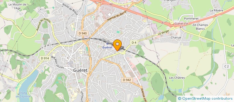 localisation de l'entreprise ASSOCIATION DE SECOURS URGENTS 23 à GUERET