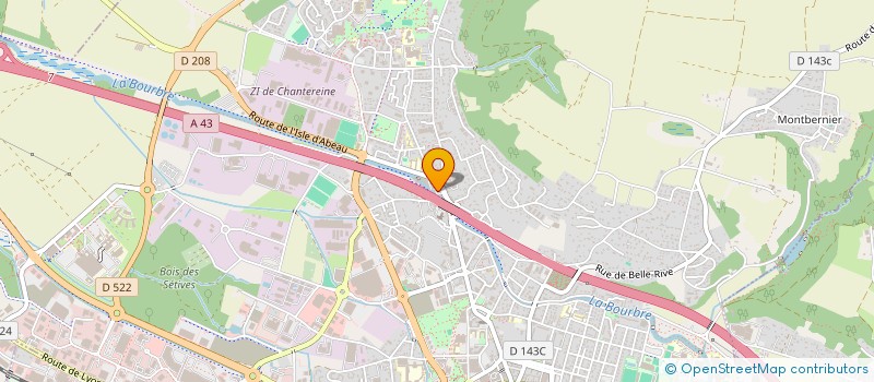 localisation de l'entreprise ASSOCIATION DE SERVICES DES ARTISANS DE L ALIMENTATION POUR L EMPLOI DE RHONE ALPES à BOURGOIN-JALLIEU