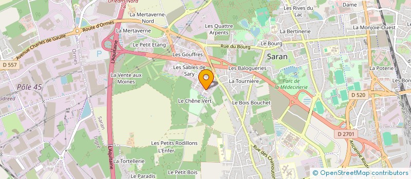 localisation de l'entreprise ASSOCIATION DE SOINS DE PREMIERS RECOURS CENTRE VAL DE LOIRE à SARAN
