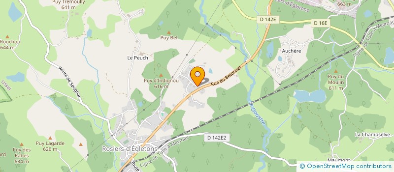 localisation de l'entreprise ASSOCIATION DE SOLIDARITE DES TURCS D'EGLETONS  ROSIERS-D'EGLETONS