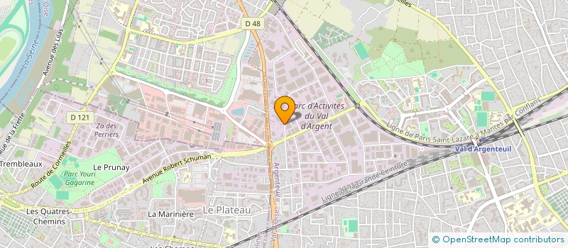 localisation de l'entreprise ASSOCIATION DE SOLIDARITE ET DE BIENFAISANCE  ARGENTEUIL