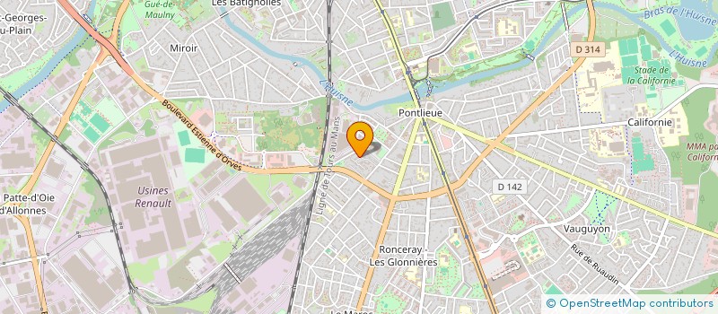 localisation de l'entreprise ASSOCIATION DE SOLIDARITE ET ENTRAIDE DES GABONAIS DU MANS  LE MANS