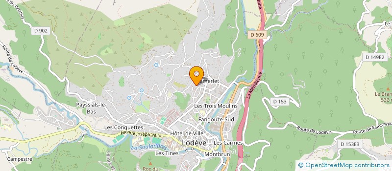 localisation de l'entreprise ASSOCIATION DE SOLIDARITE ET SOUTIEN AU DIALOGUE DES HOMMES DE PAIX D'ISRAEL, PALESTINE ET LIBAN à LODEVE