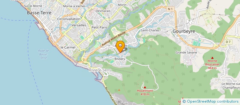 localisation de l'entreprise ASSOCIATION DE SOPHROLOGIE EN MILIEU CARCERAL DANS LES DOM S.M.C.D.O.M  GOURBEYRE