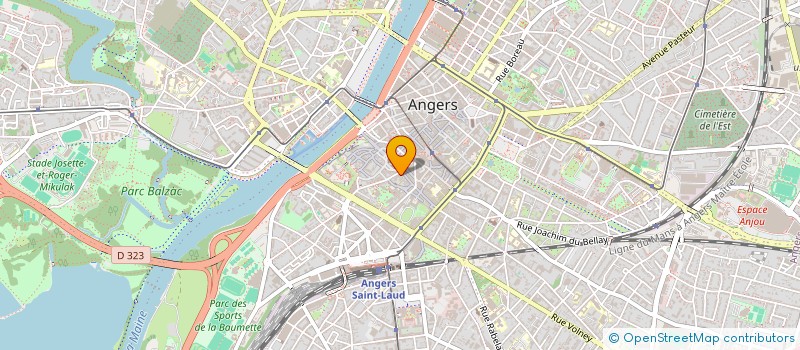 localisation de l'entreprise ASSOCIATION DE SOUTIEN A LA NEUROLOGIE ET A LA GENETIQUE ANGEVINE  ANGERS