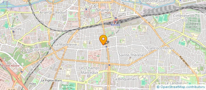 localisation de l'entreprise ASSOCIATION DE SOUTIEN AU RESEAU URBAIN D'EXPRESSION  RENNES