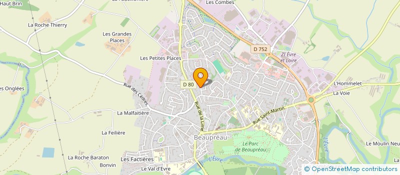 localisation de l'entreprise ASSOCIATION DE SOUTIEN AUX ELUS DE L'OPPOSITION DE BEAUPREAU-EN-MAUGES - SEOBEM  BEAUPREAU-EN-MAUGES