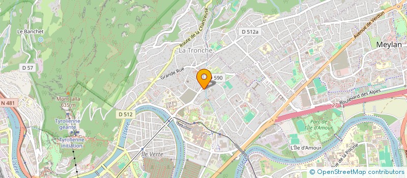 localisation de l'entreprise ASSOCIATION DE SOUTIEN DU CENTRE D'AMP-CECOS DU CHU DE GRENOBLE à LA TRONCHE