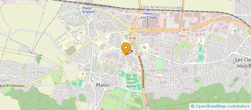 localisation de l'entreprise ASSOCIATION DE SOUTIEN ET DE SOLIDARITE A LA POPULATION à PLAISIR