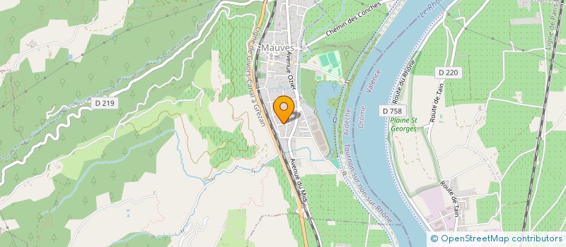 localisation de l'entreprise ASSOCIATION DE TAEKWONDO KOGURGU TAIN TOURNON  MAUVES