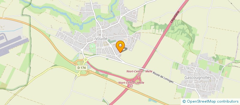 localisation de l'entreprise ASSOCIATION DE TENNIS DE VOUILLE 79  VOUILLE