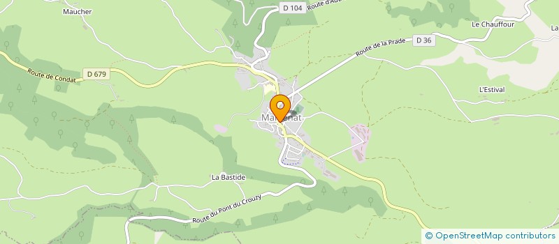localisation de l'entreprise ASSOCIATION DE VALORISATION DES CHEVAUX DE RACE AUVERGNE à CONDAT
