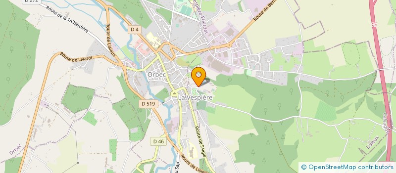 localisation de l'entreprise ASSOCIATION DE VALORISATION DU PATRIMOINE SACRE CONFRERIES DE CHARITE ENTRE LA TOUQUES ET L'ORBIQUET  ORBEC