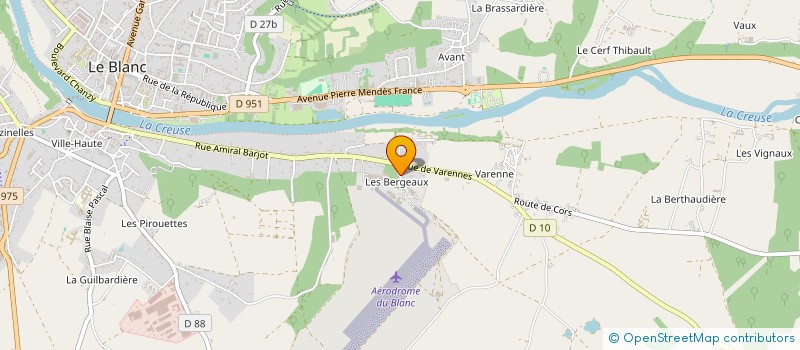 localisation de l'entreprise ASSOCIATION DE VOL A VOILE DU BLANC à LE BLANC